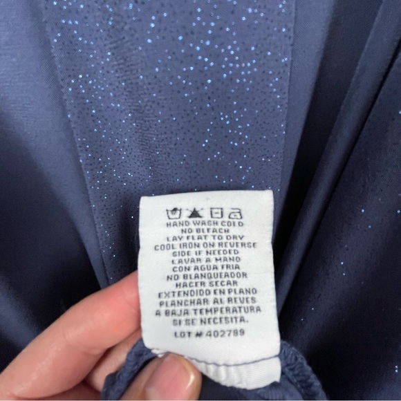 R & M Richards Sleeveless Square Neckline Dress Sparkly Stretchy Women’s Size 16 - Picture 8 of 13